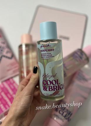 Парфумований спрей cool & bright glazed victoria’s secret pink спрей для тіла вікторія сікрет
