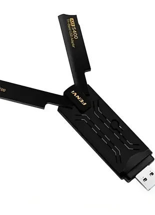 Адаптер ax5400 wifi 6e usb 3.0 три диапазона 2.4g/5g/6ghz 5400 мбит/с 2х5 дб