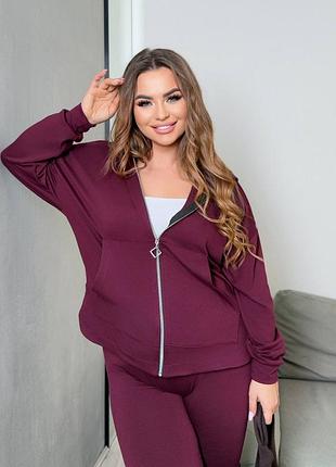 ❗️ 4 кольори ❗️ женский спортивный костюм двунитка худи на молнии с капюшоном и штаны