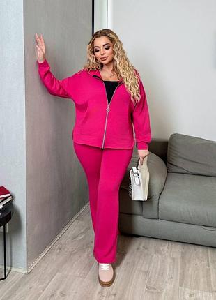 ❗️ 4 кольори ❗️ женский спортивный костюм двунитка худи на молнии с капюшоном и штаны