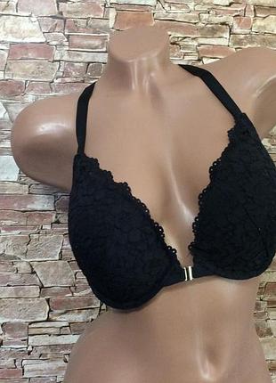 Бюстгальтер-топ р.80e пуш-ап на поролоне лиф на косточках спереди застежка
