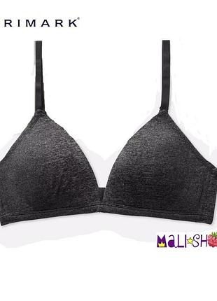 Шикарный, базовый, бюстгальтер, темно серого цвета, без косточек, от бренда: primark 🫶