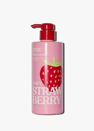 Juicy strawberry - лосьйон для тіла з дозатором pink victorias secret, 355 мл