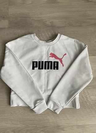Свитшот белый укороченный puma (оригинал)