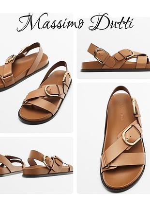 Кожаные обалденные босоножки/сандали massimo dutti с лимитированной коллекции.