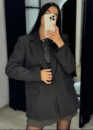 Женский пиджак блейзер из шерсти zara