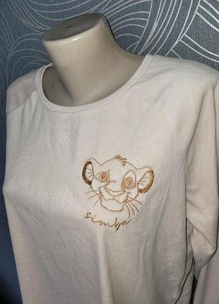 Simba классный велюровый свитшот с вышивкой