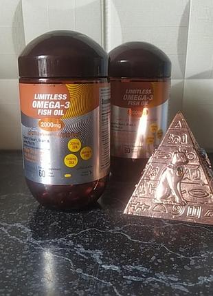 Limitless omega-3 2000 mg + d3 комплекс витаминов египет, 60 шт