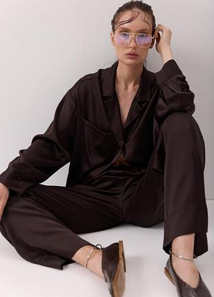 Костюм из сатина укр бренда nugastudio