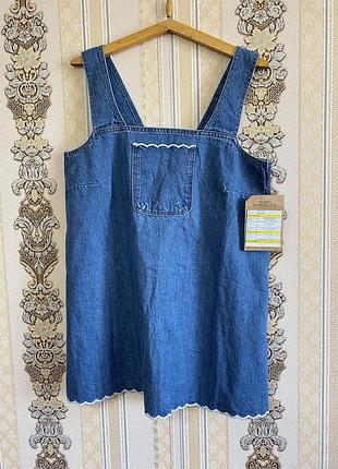 Стильный синий джинсовый сарафан