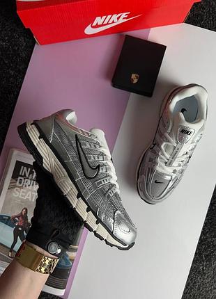 Женские кроссовки nike p-6000 w silver beige