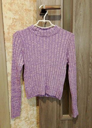 Укороченный свитерок в рубчик - с м