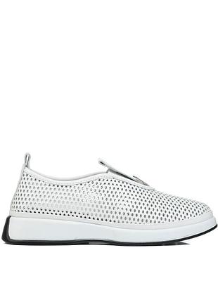 Туфлі жіночі літні білі шкіряні з перфорацією 1105тz