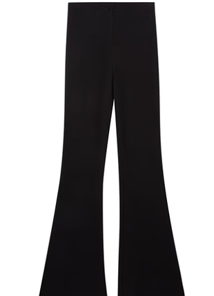 Домашні брюки-кльош із завищеною талією - чорні m undiz