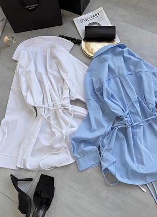 Ідеальна подовжена сорочка з шнурівкою ззаду