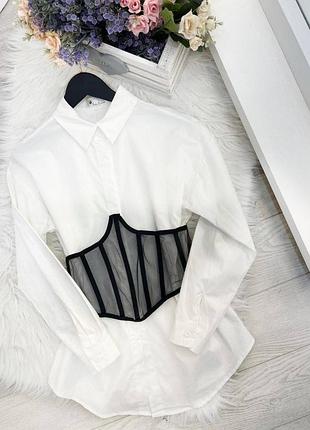 Жіночий корсет з сітки в розмірі 42-46(регулюється) в чорному та бежевому кольорі