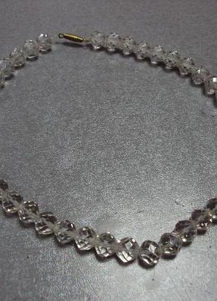 Бижутерия бусы в один ряд горный хрусталь длина 37 см №12995