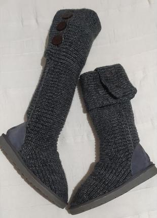 Угги вязаные утепленные сапоги ugg