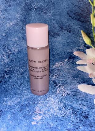 Тонік тонер glow recipe watermelon glow pha + bha pore-tight toner