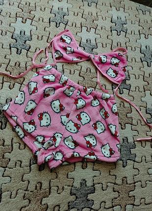 🎀 пижама 🎀 топ + шорти hello kitty 🎀