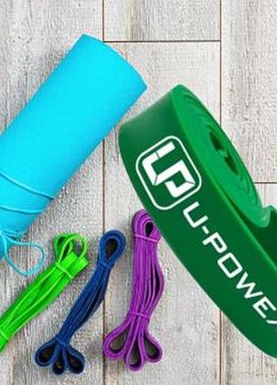 Эспандер-петля (резинка для фитнеса и кроссфита) u-powex pull up band (23-57kg) green