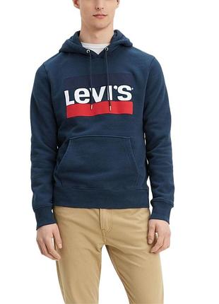 Levi’s новое оригинальное худи с заводскими бирками в синем цвете