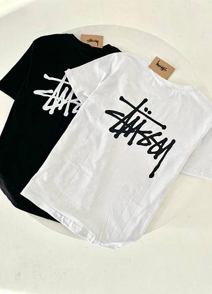 Футболка stussy big logo/ теста студи с логотипом крупным/ футба стуссы