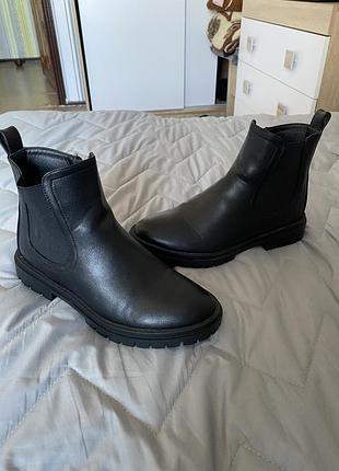 Стильные осенние весенние сапожки козam, черные ботинки сапоги ботинки