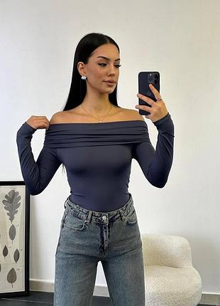 Базові боді з відкритими плечима