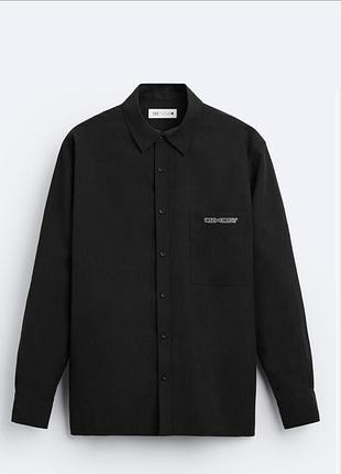 Рубашка с лиоцеллом zara