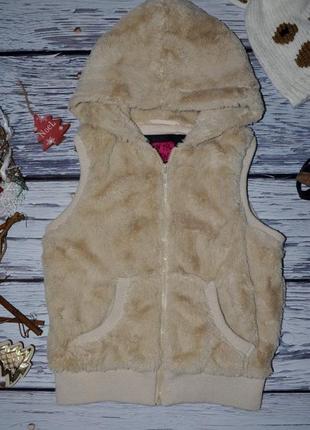 Обалденная модная фирменная красивенькая теплая жилетка жилет меховушка 12 лет5 фото