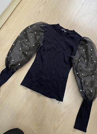 Красивая стильная кофточка с рукавами