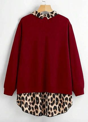 🥰 свитшот с имитацией рубашки shein 2xl 5