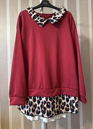 🥰 свитшот с имитацией рубашки shein 2xl 3