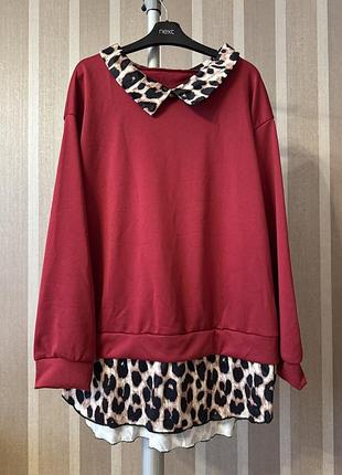 🥰 свитшот с имитацией рубашки shein 2xl 2