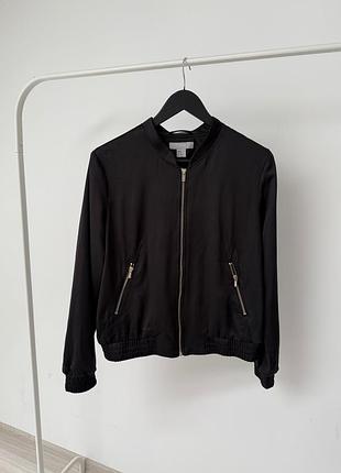 Атласний бомбер h&m