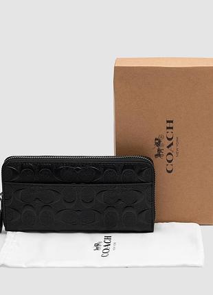 Гаманець з шкіри від coach accordion long wallet