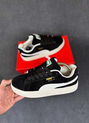 Женские замшевые кроссовки Кросівки puma mirage mox mono черные с белым черные шнурки модные женские летние кроссовки пума2 фото