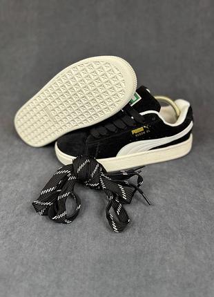Женские замшевые кроссовки Кросівки puma mirage mox mono черные с белым черные шнурки модные женские летние кроссовки пума9 фото