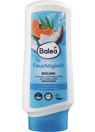 Кондиционер для сухих и поврежденных волос balea conditioner feuchtigkeit, 300 ml