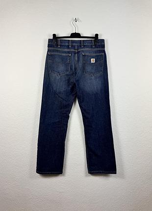Прямые мужские джинсы carhartt regular fit blue denim jeans size 34x32