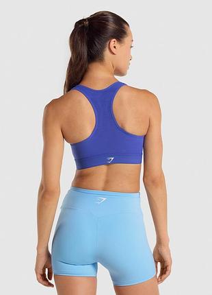 Спортивный синий топ бра gymshark3 фото