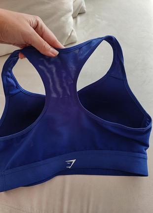 Спортивный синий топ бра gymshark8 фото