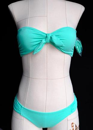 Бірюзовий купальник бандо victoria's secret
