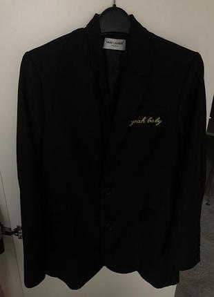 Пиджак жакет черный базовый saint laurent