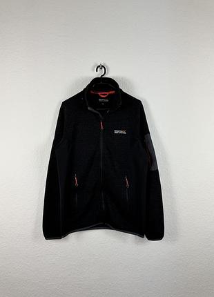 Идеальная мужская флисовая кофта на замке regatta outdoor gray fleece jacket size m