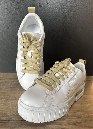 Кожаные кроссовки puma 37 р