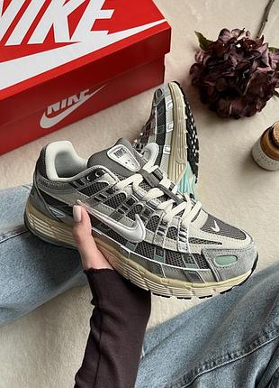 Класні жіночі та чоловічі кросівки nike p-6000 flat pewter сірі з бірюзовим