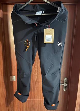 Мужские треккинговые брюки mammut taiss so pants black оригинал