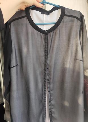 Блуза офисная черно белая